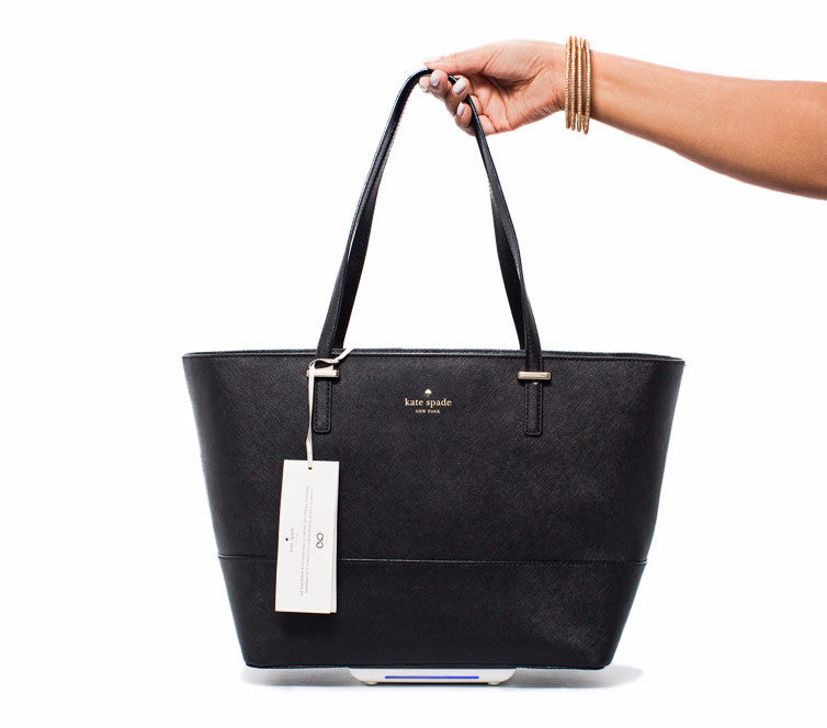 NEW GUESS Women's Faux Leather Large Tote Travel Bag Handbag Purse - Black  | eBay